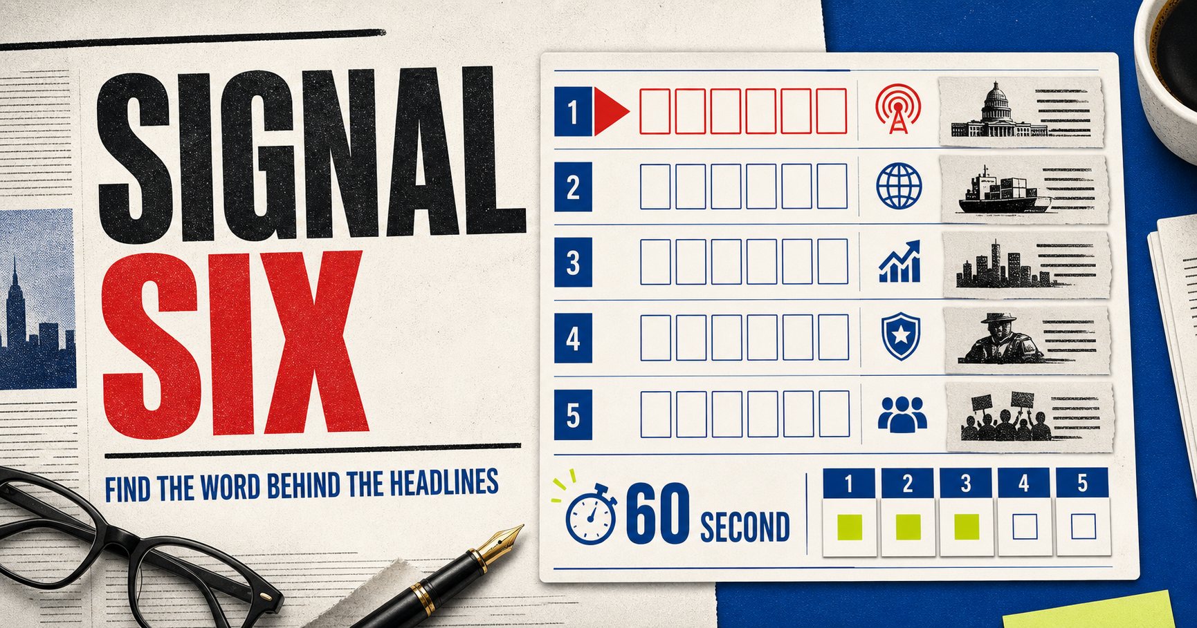 Signal Six word riddle game preview